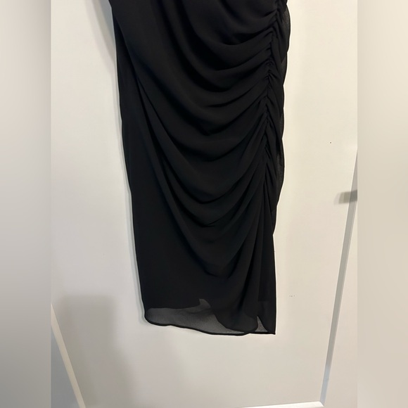 Rebecca Minkoff Kinsley Black Runched Mini Dress - Picture 5 of 9